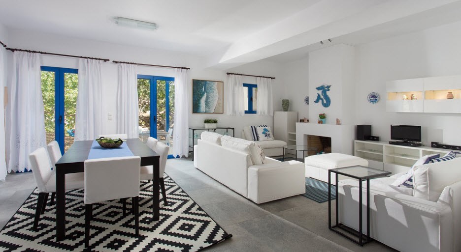 Aneli-Villa-Aegina-Dining-area-living-room